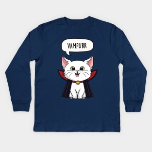 Vampurr Funny Vampire Gift Kids Long Sleeve T-Shirt